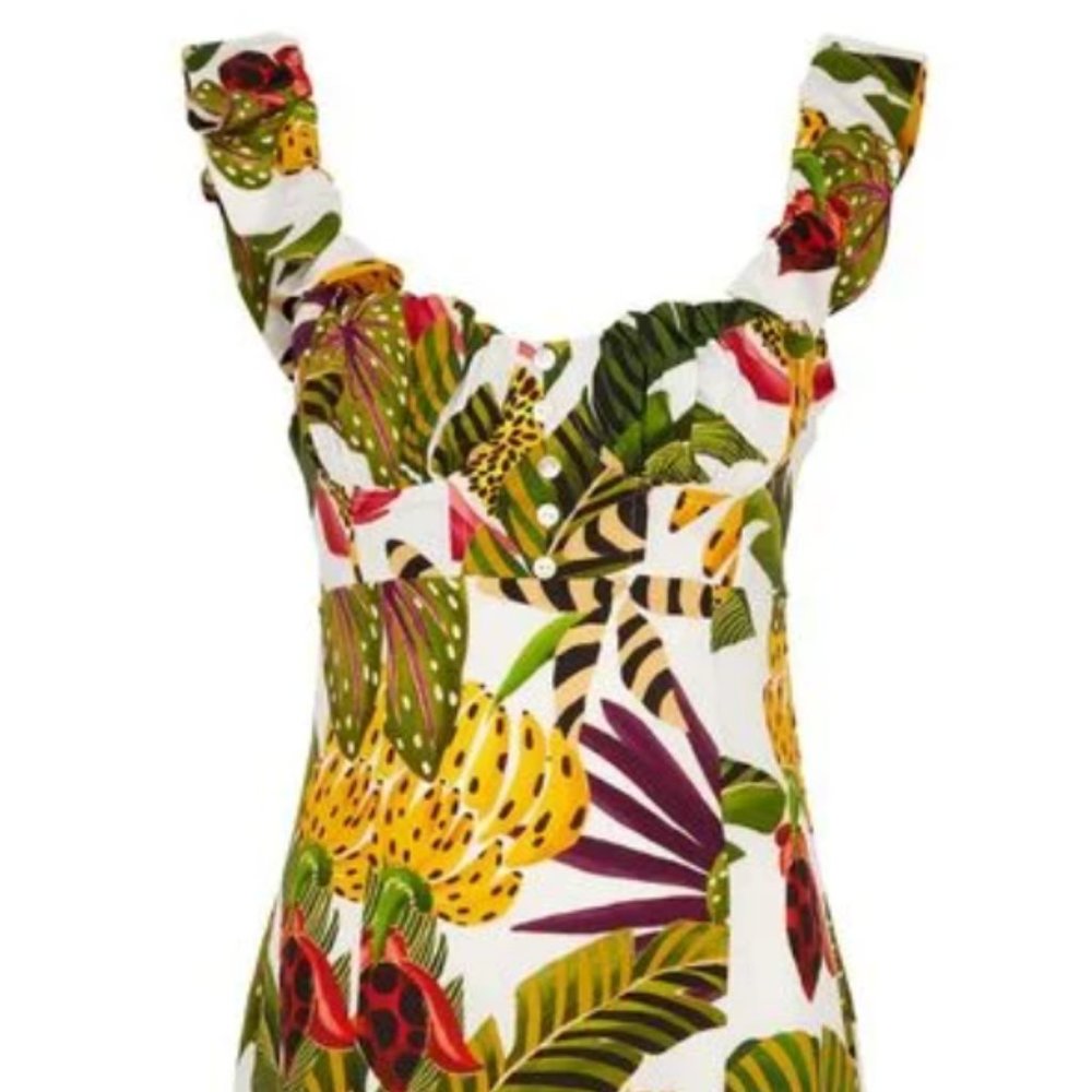 Farm Rio Striped Forest Mini Dress